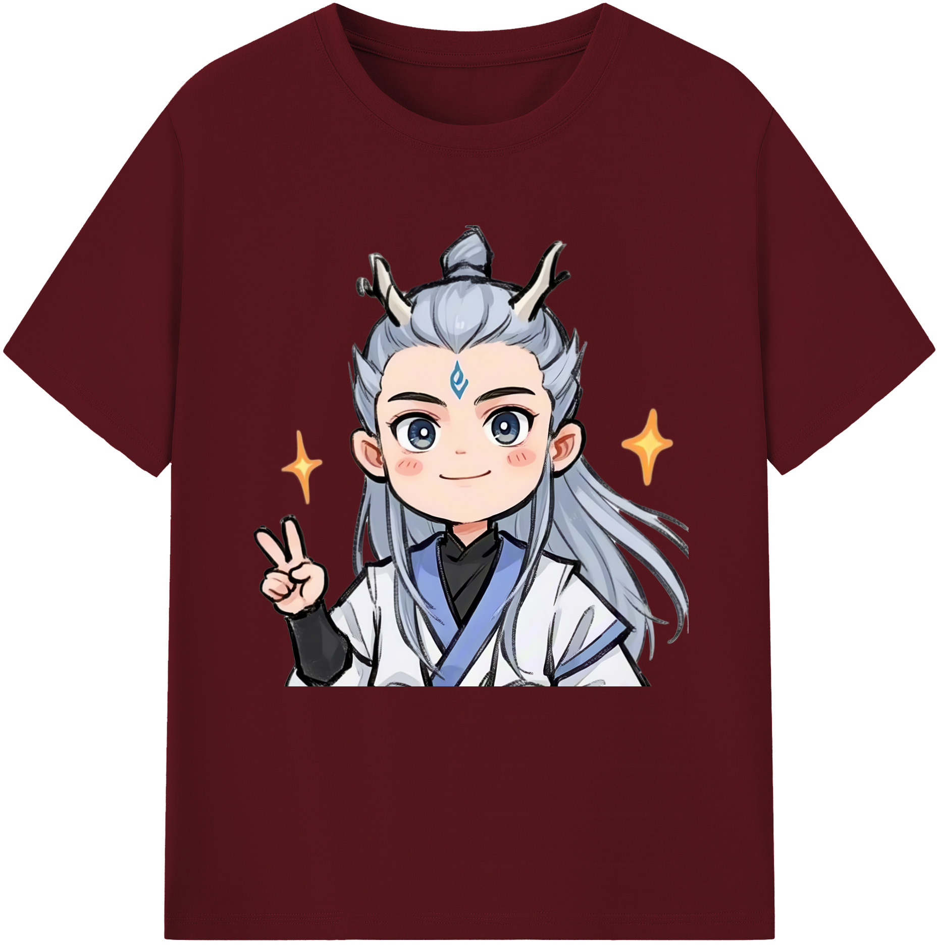 （画像用） Ne Zha 2 ナタ 魔童の大暴れ 綿100％半袖Tシャツ（フロントプリント）